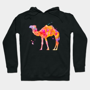 Colorful Camel Watercolor Painting Hoodie